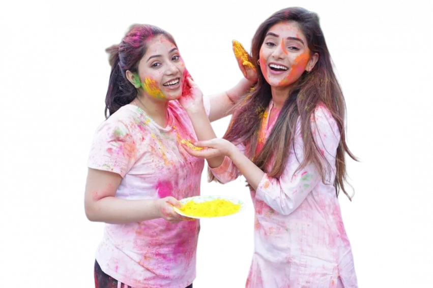 Happy holi girls editing backgrounds