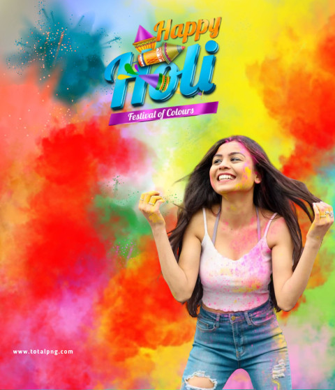 Happy Holi Photoshop Free Editing