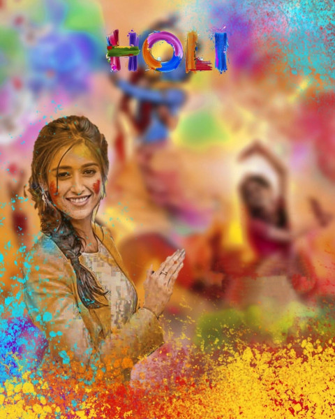 Happy Holi Special Photo Editing Background With Girl