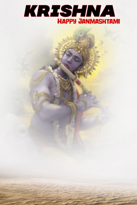 happy Janmashtami background for editing