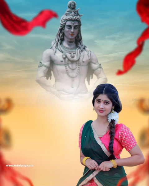 Happy Mahashivratri Cb Editing Backgrund With girl