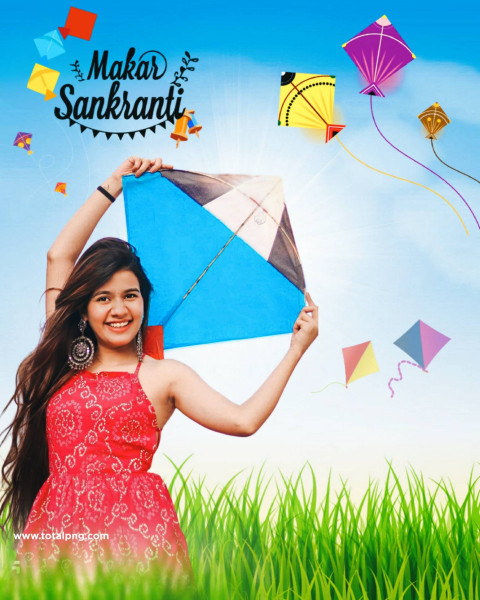 Happy Makar Sankranti photo editing background 2024 - Free Download