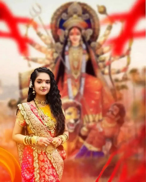 Happy navratrri girls editing background