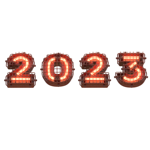 Happy new year 2023 text transparent png images