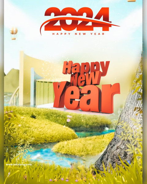 Happy New Year 2024 Photo Editing Background   Free Download