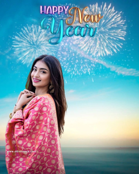 Happy new year editing background