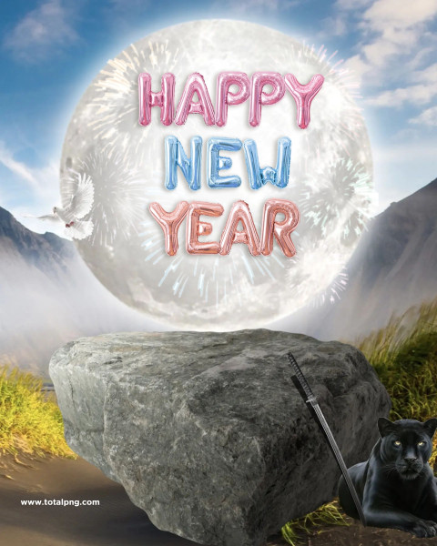 Happy new year editing backgrounds