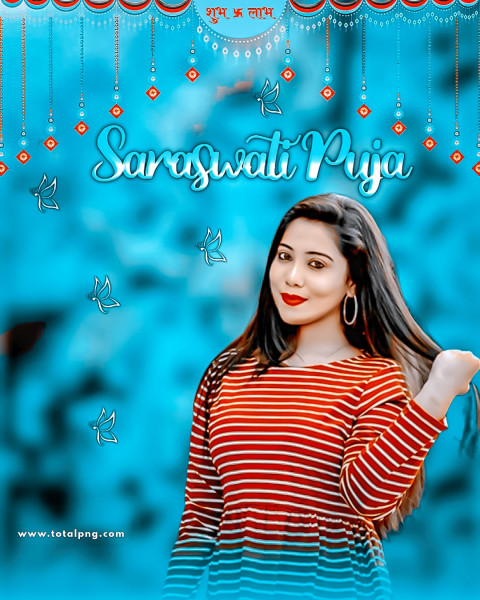 Happy saraswati puja background