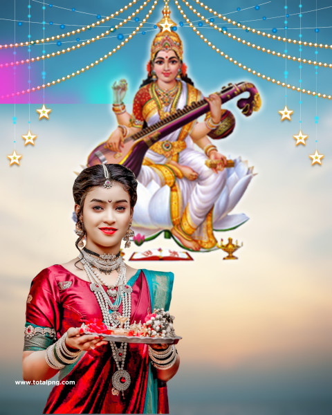 Happy Saraswati puja editing background