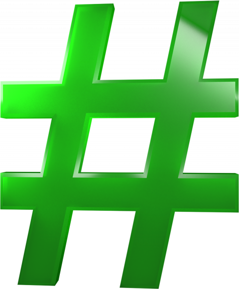 Hastag 3d transparent png images