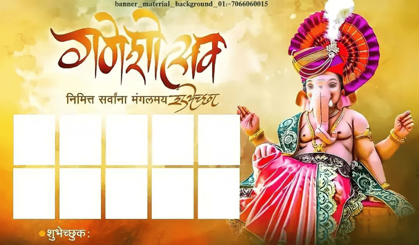Hd ganesh chaturthi banner editing material