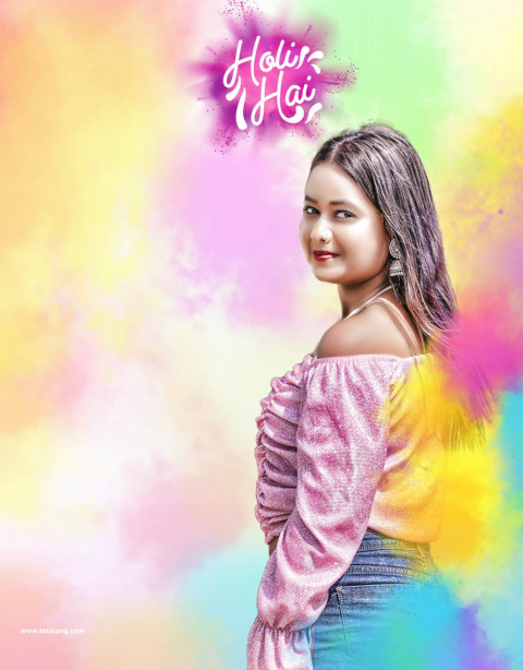 Hd holi girl editing background free