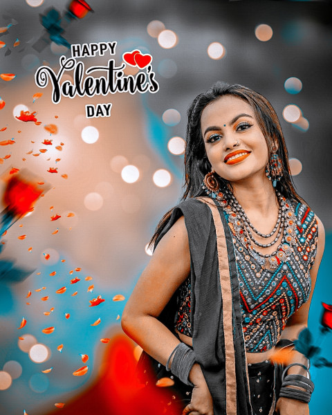 Hd Valentine Day Cb Background Cute Girl
