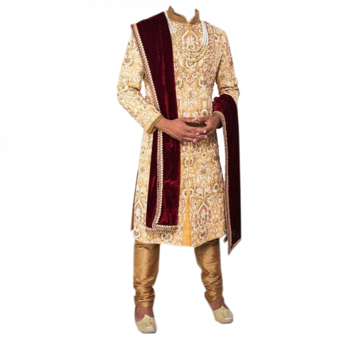 Headcut man wearing wedding dress png (3)