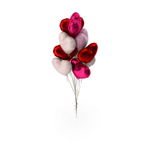 Heart Balloon Bouquet PNG Transparent Images Free Download