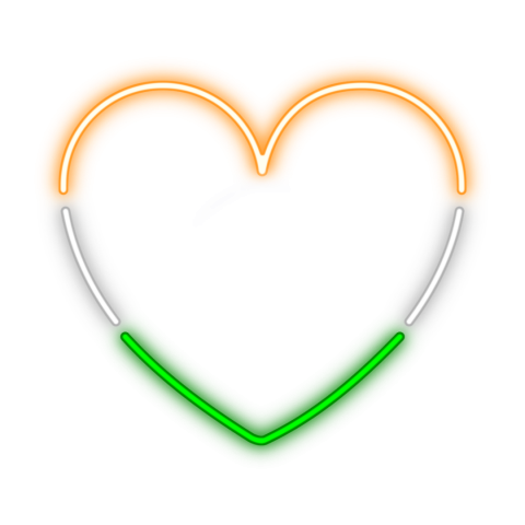 Heart glowing shape hd png