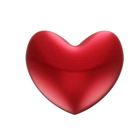 Heart shape 3d png transparent background free download
