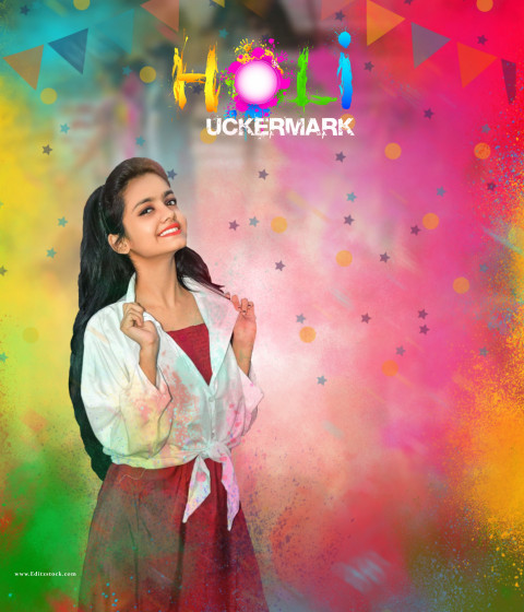 Holi Background Editing Photo With Girl
