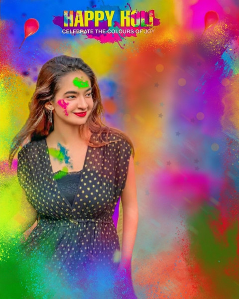 Holi Background Picsart With Girl