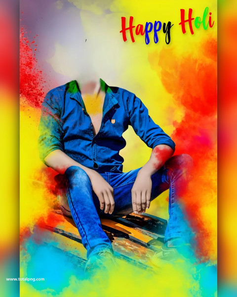 Holi Body Without Face Editing Background 2024