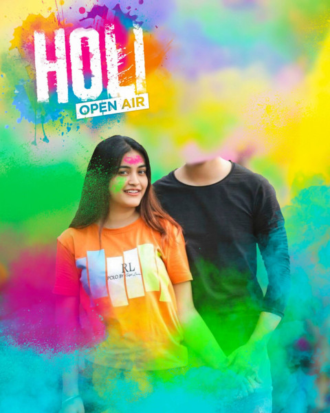 Holi Face cut Cb background Head Edit