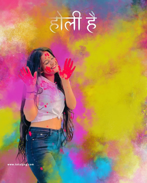 Holi girl cb editing background