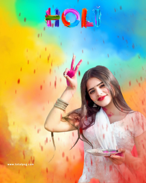Holi girl cb editing background free