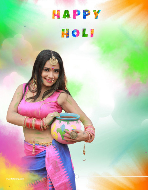 Holi girl editing background free