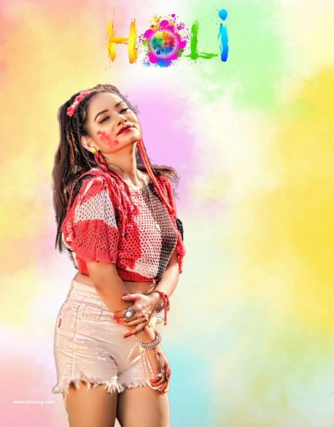 Holi girl editing background free
