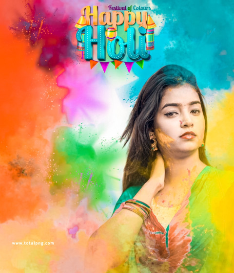 Holi girl full hd photo editing background