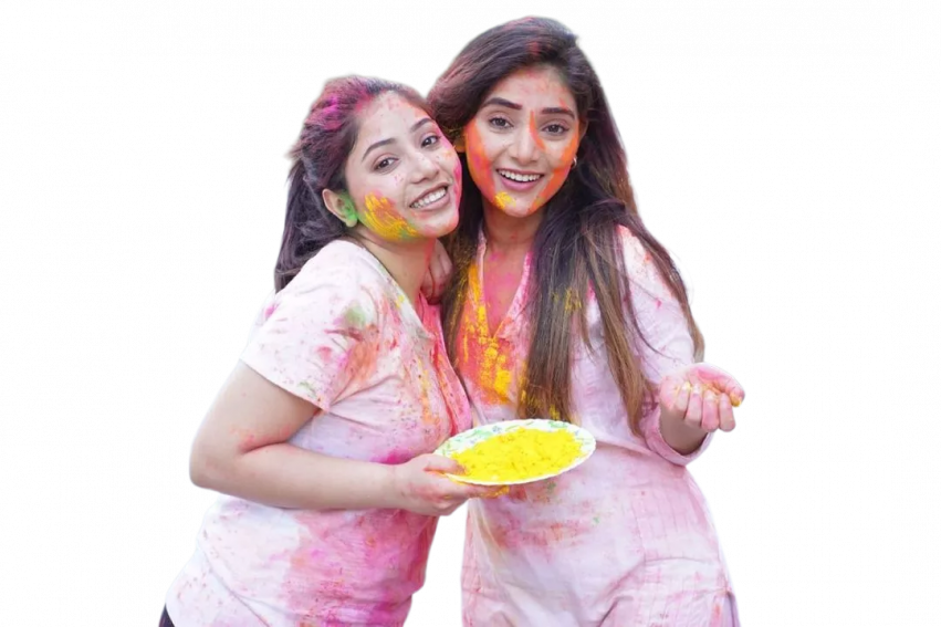Holi girls editing png free