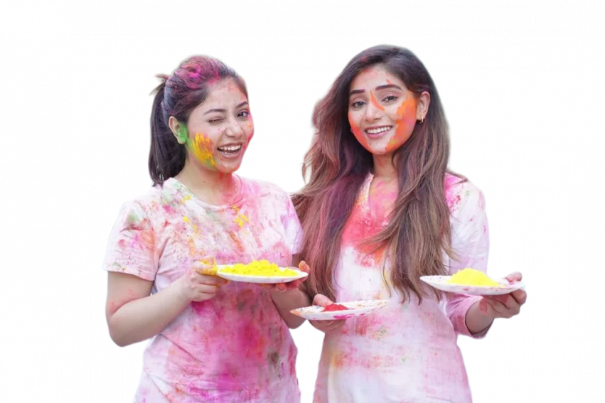 Holi girls editing png free