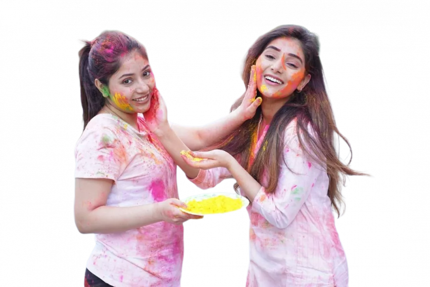 Holi girls editing png free