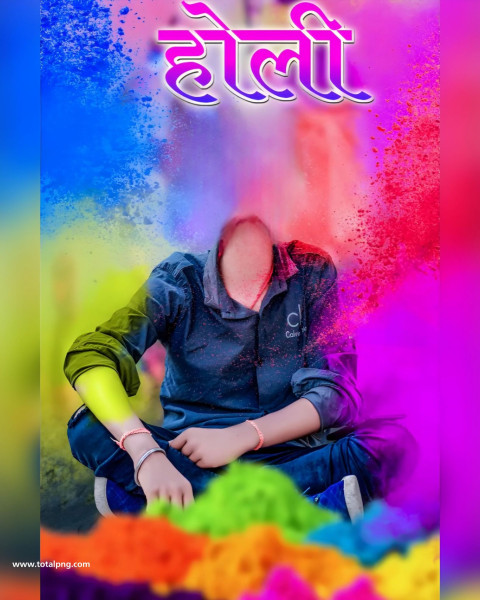 Holi Head Cut Face Editing Background Download