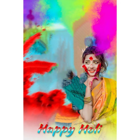 Holi with girls editing background