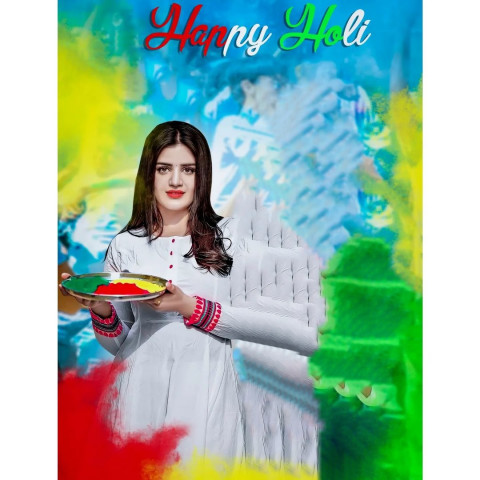 Holi with girls editing background