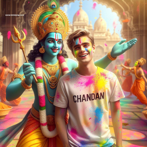 Holi With Lord Krishna Bing Ai Image Download
