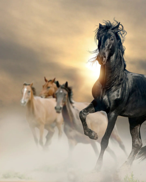 horse editing background
