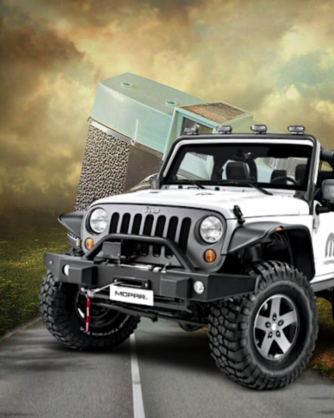 Hunter jeep editing background