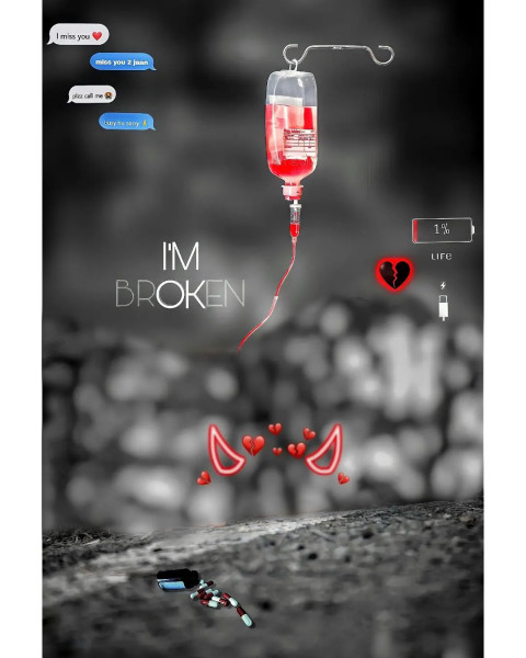 I am Broken Cb Background Snapseed Alone