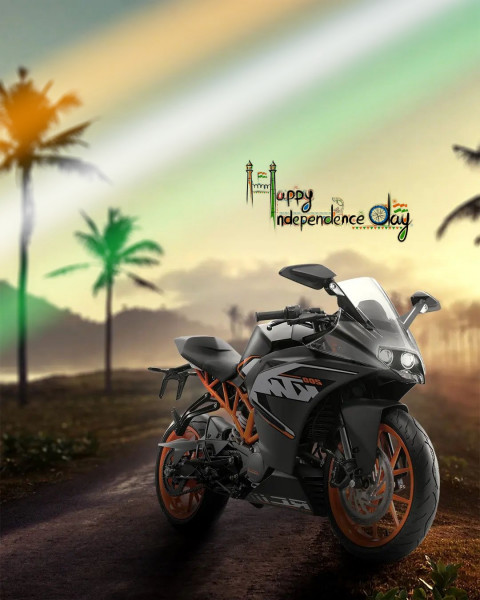 Independence day ktm bike background