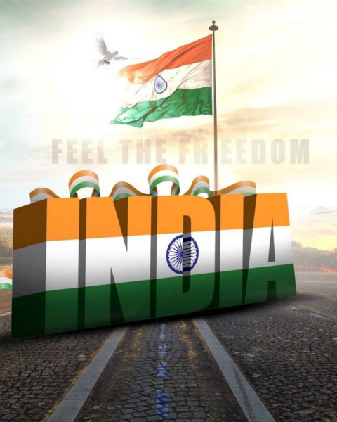India 3d Text Editing bcakground