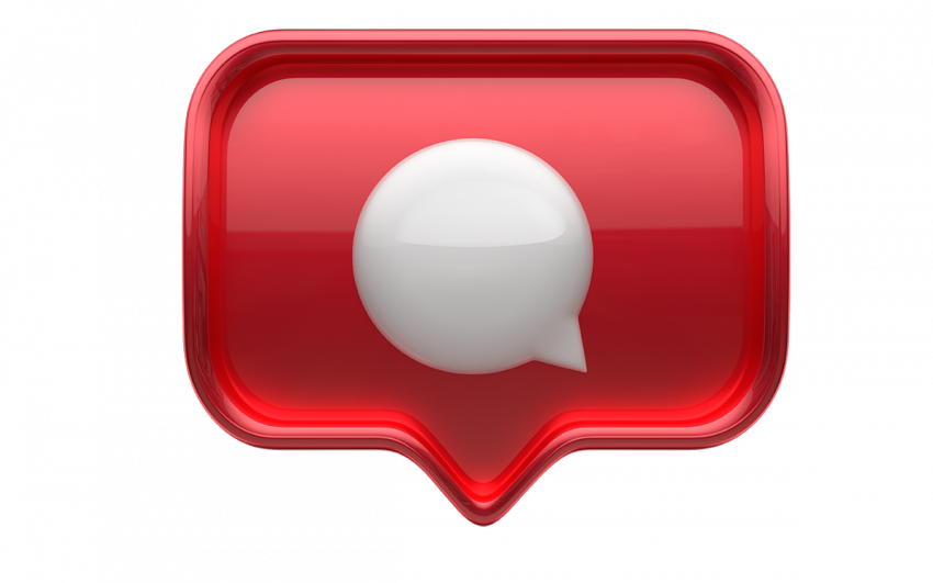 Instagram comment png tansparent background