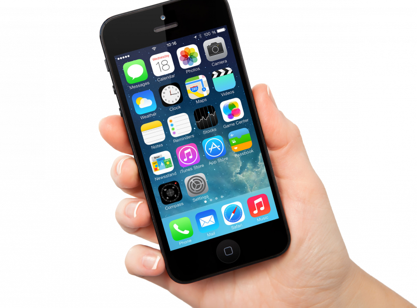 Iphone in hand png images