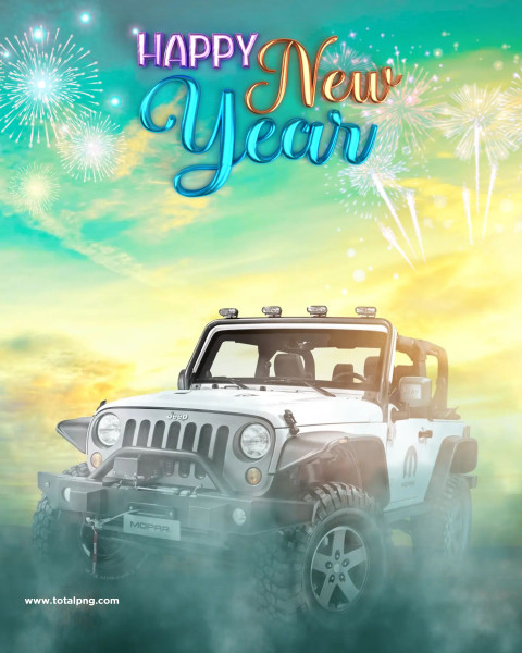 Jeep new year editing background photoshop