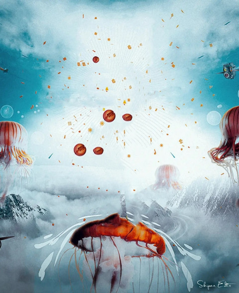 Jelly fish editing background   Head cut background (2)