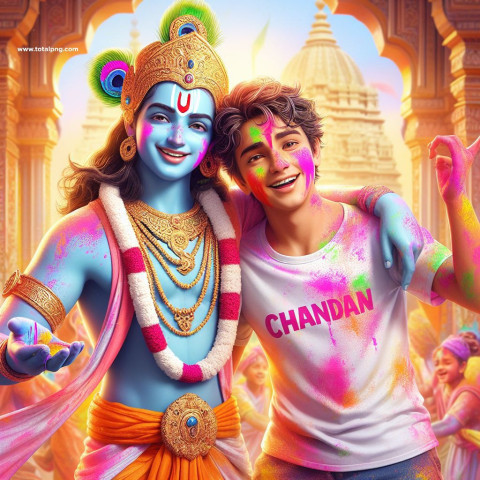 Krishna Holi Ai Image Download Free