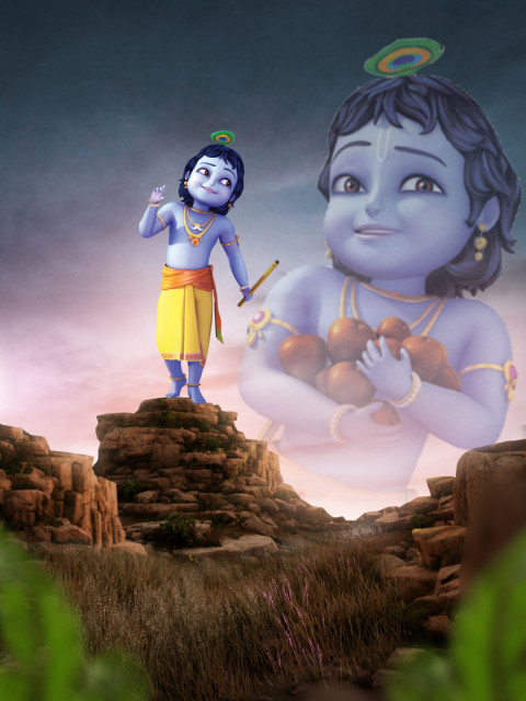 Krishna janmashtami editing background