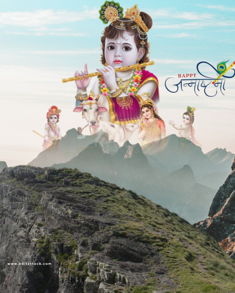 Krishna Janmashtami Photo Editing Background