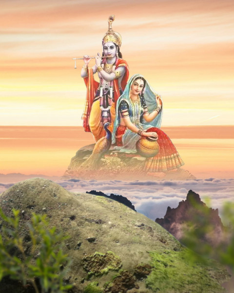 Krishna radha editing background